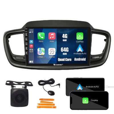 For Kia Sorento 2014-2017 Carplay Android Car Stereo Radio GPS Navi WiFi 4+64G - Image 1 of 4
