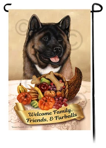 Thanksgiving Garden Flag - Red Akita 001 - Picture 1 of 1