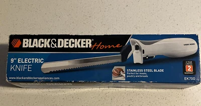 Cuchillo eléctrico Black & Decker 9" carne/pan lengüeta antideslizante cuchillas de acero inoxidable Foto 1 de 4