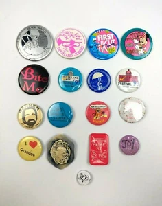 Random Very Cool Vintage Pin-Back Button Lot of 17  A3 - Picture 1 of 8