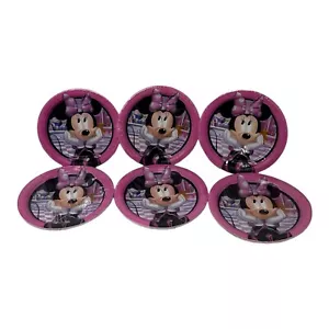 6x Platos de postre de papel Minnie Mouse de Disney, cumpleaños, suministros de fiesta, 8 piezas. - Imagen 1 de 9