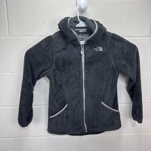 The North Face Girls Large 14/16 OSO Fleece Full Zip Hood Jacket A34TK Gray - Picture 1 of 21