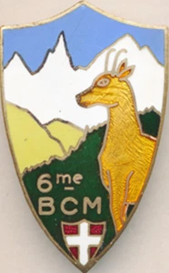 6° Bataillon de Chasseurs Mitrailleurs, émail, dos grenu, A.Augis St.B. - Imagen 1 de 2