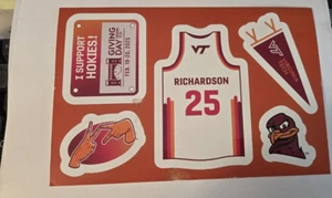 Virginia Tech Hokies 2025 Multi-Purpose  5 Stickers - Picture 1 of 3