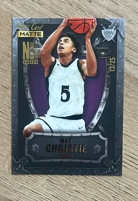 2022 Wild Card Matte SP Exclusive Purple /25 Max Christie #WWN-17 RC Lakers - Image 1 of 2