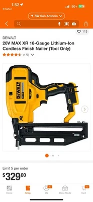 Pistola de clavos DEWALT 18V Foto 1 de 2