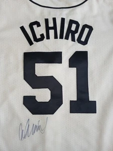 Nueva camiseta vintage firmada por Ichiro Suzuki de los Seattle Mariners 2002 y certificado de autenticidad - Imagen 1 de 24