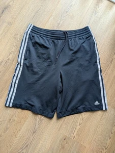 Mens M 08 Adidas sports shorts. Blue with the white stripes. Elasticated waist. - Picture 1 of 7