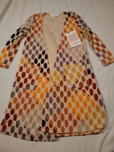 LuLaRoe Kids Sariah Duster Sweater Size 6 NWT  NEW Colored Oval Eggs Shapes - Picture 1 of 4