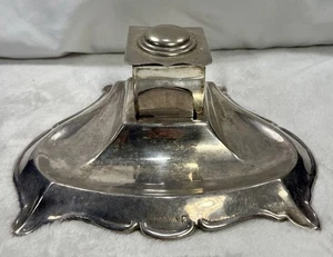 Vintage Sheffield Plate Inkwell (1 Well) - Picture 1 of 11