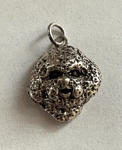 Sterling Silver Labradoodle Doodle or Poodle Dog Charm or Necklace Pendant - Picture 1 of 4