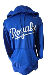 NIKE THERMA-FIT MLB KANSAS CITY ROYALS PULLOVER HOODIE BLUE MENS XL - Picture 1 of 7
