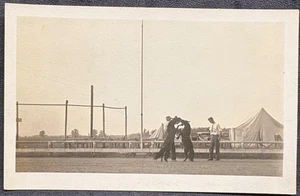 REAL PHOTO POSTCARD RPPC-CIRCUS TRAINING SCENE-TWO HORSES STANDING ON HIND LEGS - Picture 1 of 3