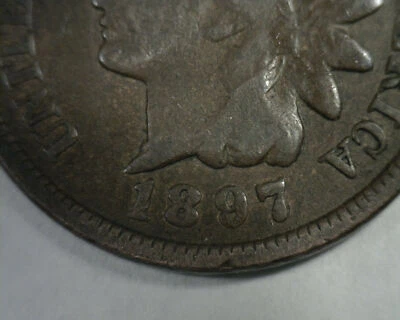 1897 S10 1897/1897 (e) INDIAN CENT PENNY GOOD /VERY GOOD G/VG NICE ORIGINAL COIN - Image 1 of 3