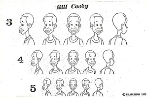 FAT ALBERT AND THE COSBY KIDS Studio COPY Page BILL COSBY Model Sheet Guide - Picture 1 of 4