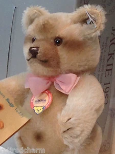 ❤️STEIFF JACKIE BEAR REPLICA 1953 NEW IN BOX 0190/25 10" 1986-87 Jointed Teddy❤️ - Picture 1 of 6