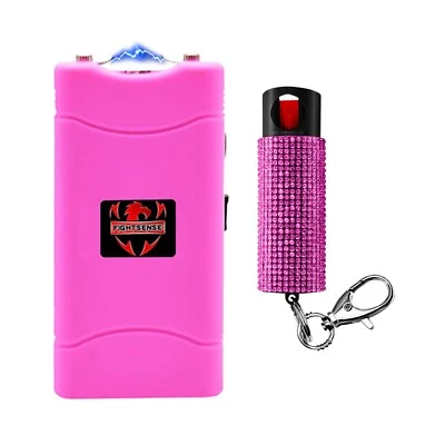 COMBO de pistola aturdidora recargable de alta resistencia FIGHTSENSE con linterna LED y spray de pimienta Foto 1 de 4