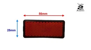 SMALL REAR RED STRIP STICK ON REFLECTOR CAR MOTORCYCLE BICYCLE , UK STOCK - Picture 1 of 1