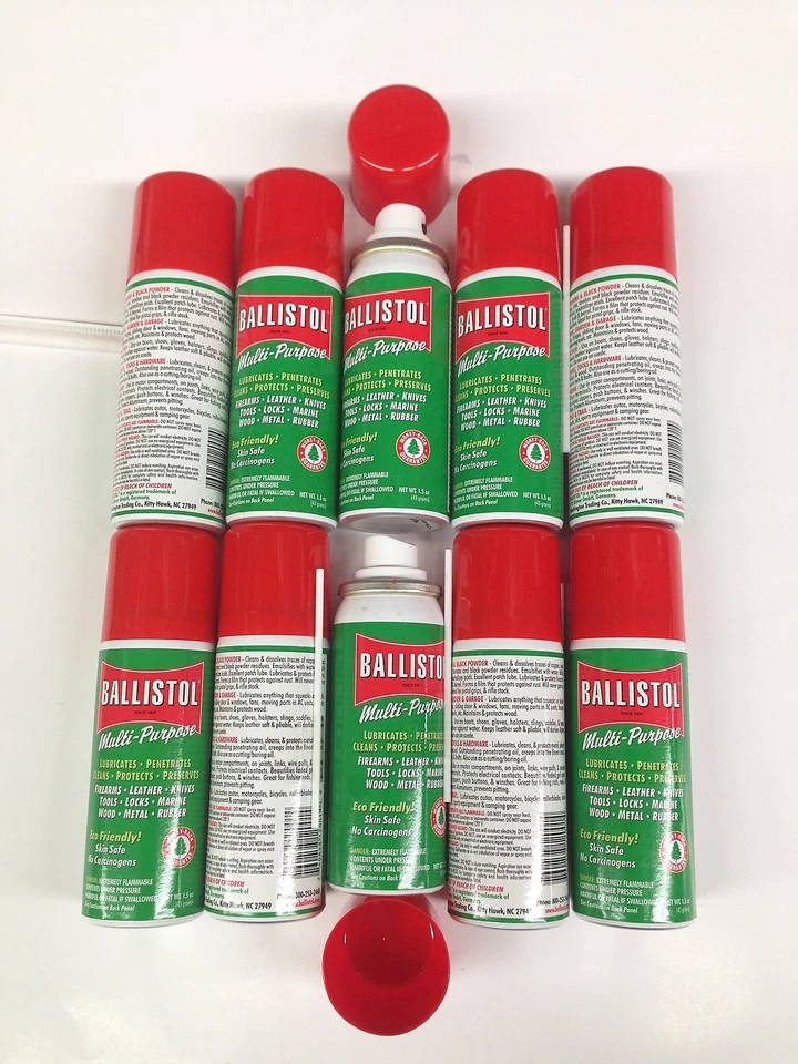Pistola limpiadora de aceite lubricante multiusos Ballistol - LOTE DE 10 latas de aerosol de 1,5 oz Foto 1 de 1