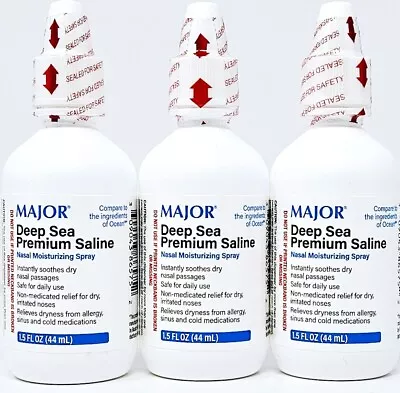 Major Deep Sea Nasal Saline Spray 1.5oz (Compare to Ocean Nasal Spray) - 3 Pack - Image 1 of 3