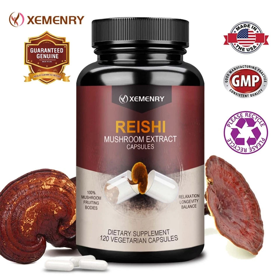 Estratto di fungo Reishi (Ganoderma Lucidum) 1000 mg - Salute immunitaria e - Immagine 1 di 4