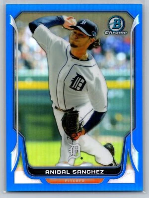 2014 Bowman Chrome #77 Anibal Sanchez Blue Refractor /250 TIGERS - Image 1 of 2
