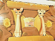 Vtg MCM Cat Salt Pepper Shakers Royal Terry Of California Napkins Placemats USA