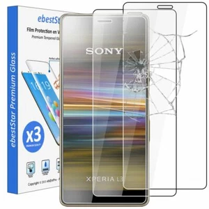 Packx3 Verre trempé Sony Xperia L3, L3 Dual (2019) Film Vitre Protection Ecran - Picture 1 of 4