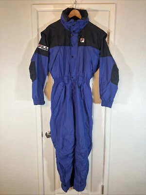 Vintage FILA Alpine Ski Suit One Piece 2000s Retro Blue Snowsuit - Size Small - Image 1 of 4