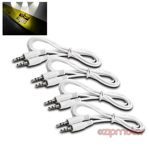 4 10FT 3.5MM M/M JACK AUX STEREO CABLE CORD IPAD IPHONE IPOD MP3 CAR ZUNE WHITE - Afbeelding 1 van 1