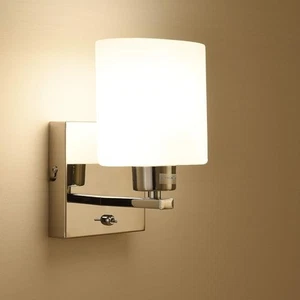 1xE14 Up Light Wall Light with ON/OFF toggle switch, Reading light, Polished - Picture 1 of 8