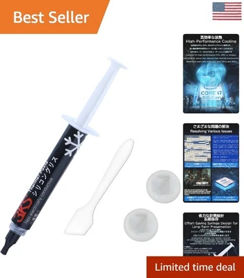 Easy-Apply 2g Thermal Paste - High Density, Non-Conductive for All CPUs & GPUs - Image 1 of 4