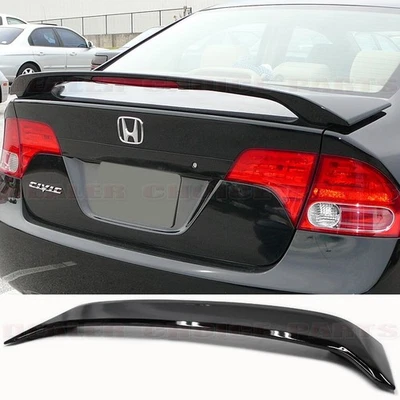 Alerón de fábrica original Honda Civic 2006-2008 2009 2010 2011 4 puertas con L negro brillante Foto 1 de 4