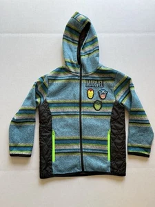 Marvel Avengers 6T Boys Lightweight Sweater Jacket Zip Up - Picture 1 of 12