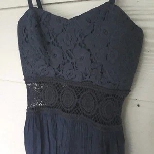 BY & BY Juniors Dress Size 1 Black Lace Layered Knee Length - Picture 1 of 12