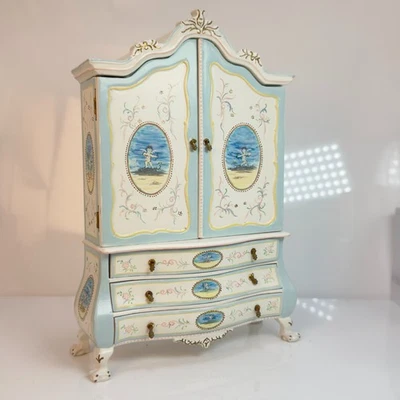 Dollhouse Miniature Hand Painted Armoire Cabinethouse 1:12 Scale Bespaq YN11 - Image 1 of 4