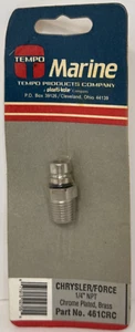 Tempo Marine #461CRC Quick Connector Chrysler/Force 1/4" NPT Chrome Plated Brass - Picture 1 of 3