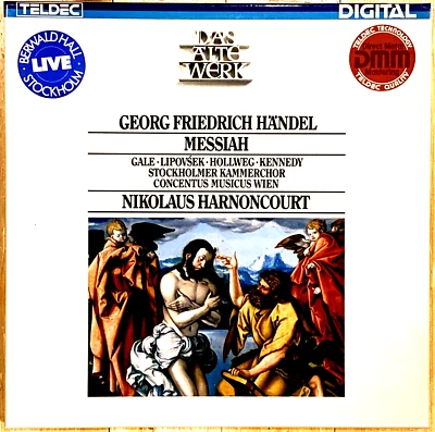 Handel Messiah ELIZABETH GALE NIKOLAUS HARNONCOURT Teldec Digital 3 LP Box MINT - Image 1 of 4