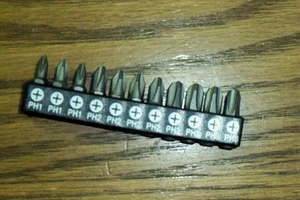 CRAFTSMAN HEX DRIVE UNBRANDED 11 PC PHILIPS SCREWDRIVER TIP SET   - Picture 1 of 1
