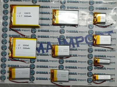 Batterie a litio di polimeri 3.7 v per varie mha mp4 gps,giocattoli basso drena - Immagine 1 di 4