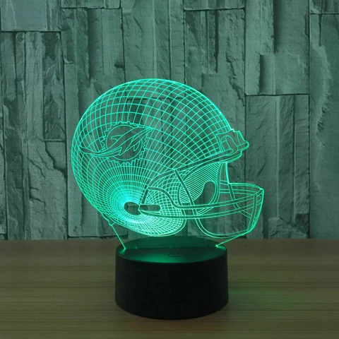 Miami Dolphins  Football  Helmet Illusion Light Cover