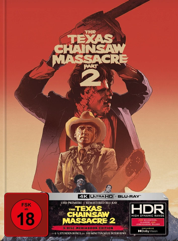 The Texas Chainsaw Massacre 2 4K UHD & Blu-ray + 2 Bonus Blu-rays Mediabook OVP - Bild 1 von 4