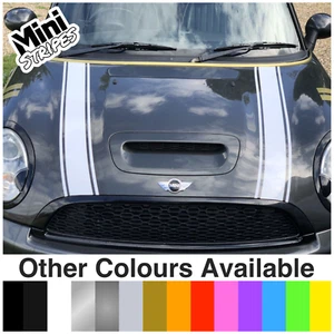 MINI COOPER BONNET STRIPES WITH PINSTRIPES RACING VINYL GRAPHICS DECALS R56 R53 - Picture 1 of 4