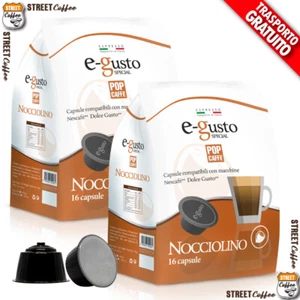 160 Capsule Cialde Caffè Pop E-Gusto Nocciolino Compatibili Nescafè Dolce Gusto* - Foto 1 di 11