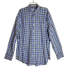 Camisa Peter Millar Abotonada Talla 2XL XXL Azul Negro Verde Algodón/Seda a Cuadros - Imagen 1 de 5