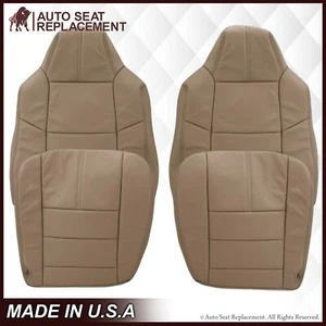 2008-2010 Ford F-250 F-350 F-450 F550 Lariat XLT Leather Seat Cover in Camel Tan - Picture 1 of 17