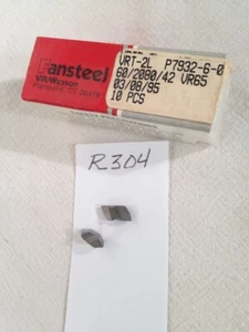 10 NEW VR / WESSON NT2L TOP NOTCH THREADING CERMET INSERTS.  GRADE VR65. (R304) - Picture 1 of 2