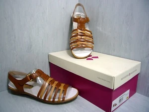 Naturalizer Women's Wade Huarache Sandal Brown 6M New W Box Leather - Picture 1 of 5