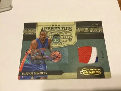 2009-10 Timeless Treasures DaJuan Summers Rc Auto Patch /10 Pistons - Image 1 of 3