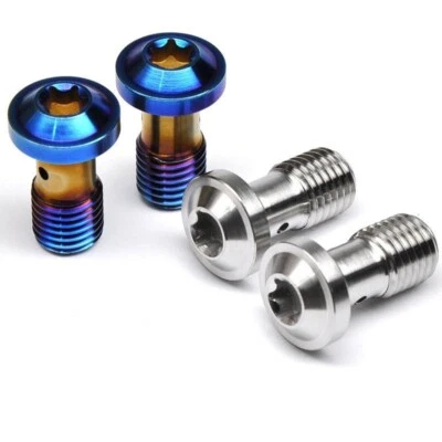 2PCS M10x1.0 mm Titanium Single Bolt Screws for BKTM Honda KAWASAKI YAMAHA - Image 1 of 4